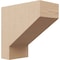 Ekena Millwork 4"W x 8"D x 8"H Classic Clemmons Rough Cedar Woodgrain TimberThane Corbel, Primed Tan CORUR04X08X08CLERCPR - alternate 1